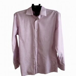 Bonobos Wrinkle Free LS Lilac Purple Dress Shirt Tailored Slim Fit 16.5 - 36